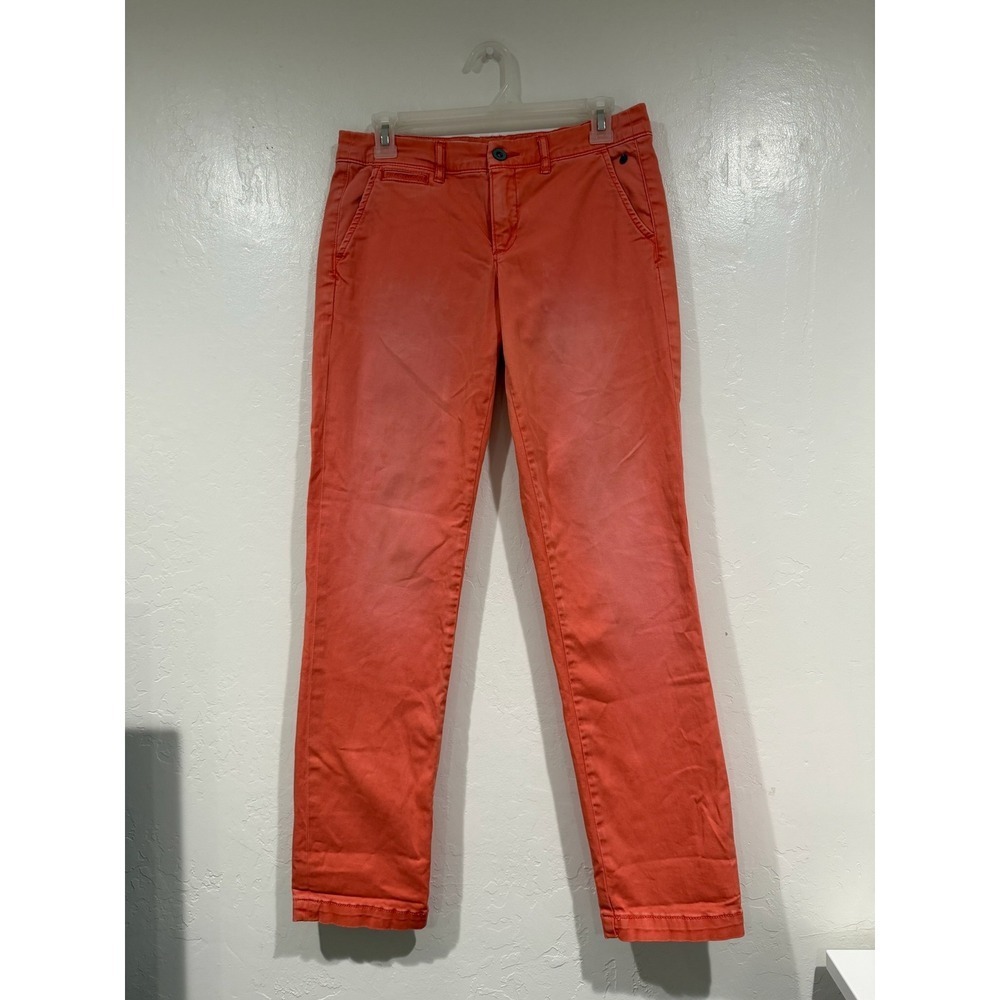 Anthropologie Pilcro and the Letterpress Hyphen Pants Coral Orange Size 27 - Picture 2 of 6